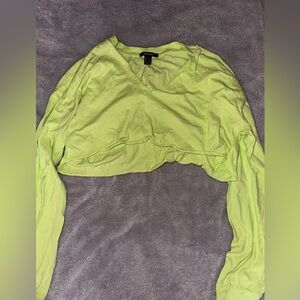 Neon green cropped top
